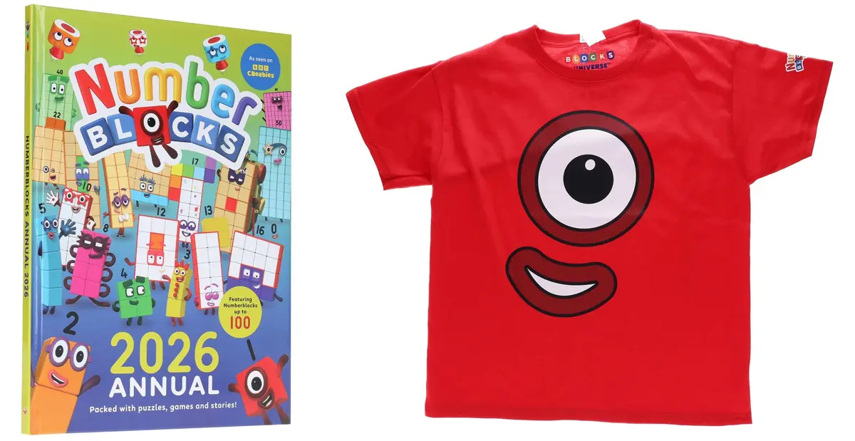 Numberblocks Annual 2026: Packed With Puzzles, Games And Stories With One's Face Kids T-Shirt - Ages 3-5 - Hardback 1