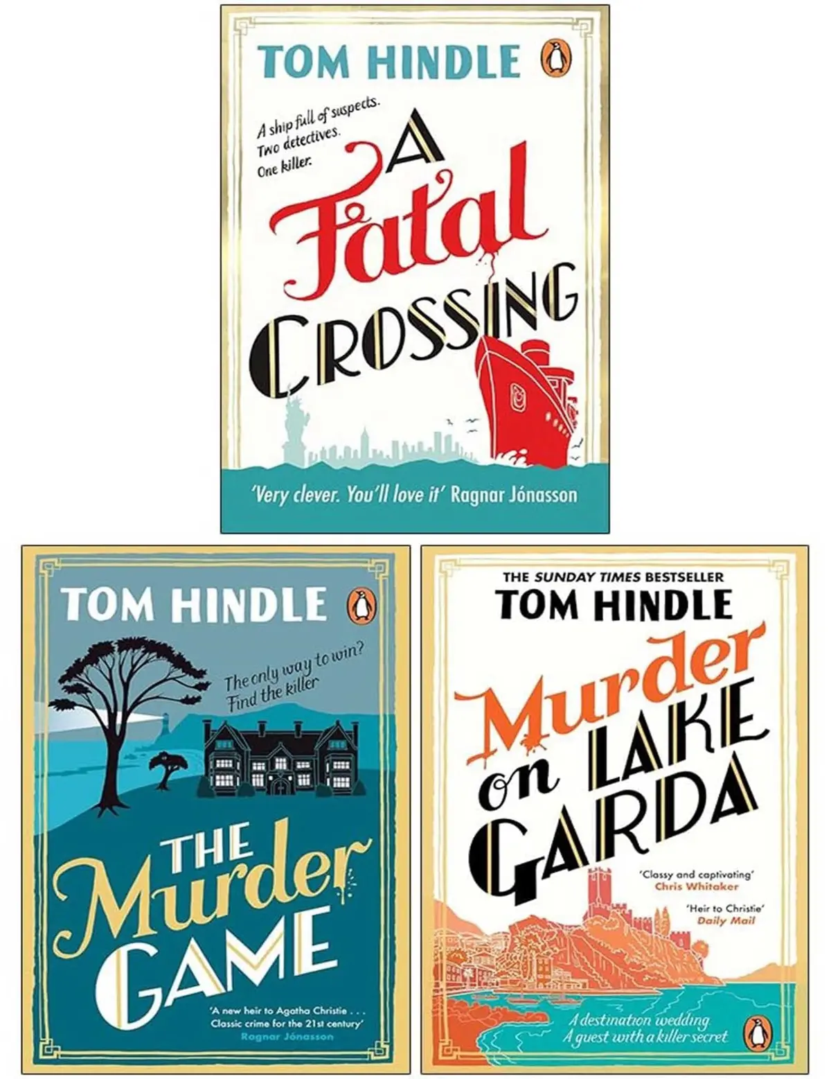 Damaged - Tom Hindle Murder Mystery Collection (A Fatal Crossing, The Murder Game & Murder On Lake Garda) 3 Books Set - Ages 16+ - Paperback - I 33 1