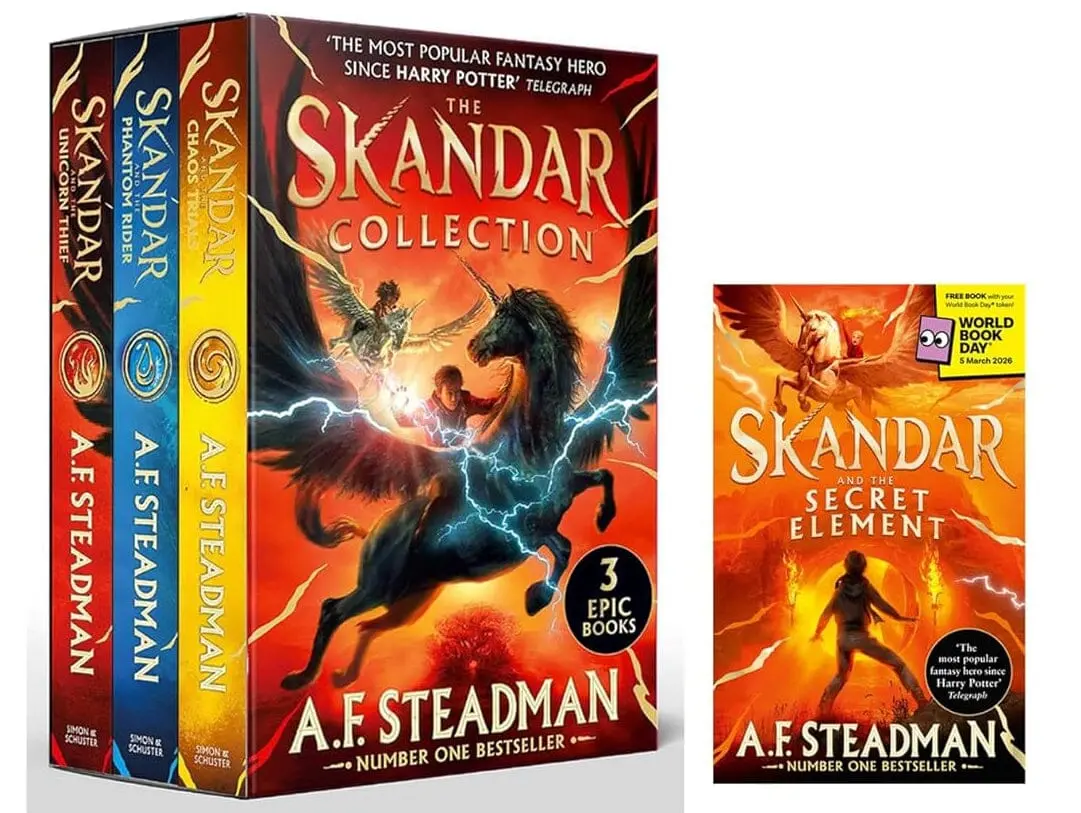 The Skandar Collection Series With Skandar And The Secret Element: World Book Day 2026 By A.F. Steadman 4 Books Set - Ages 9-12 - Paperback 1