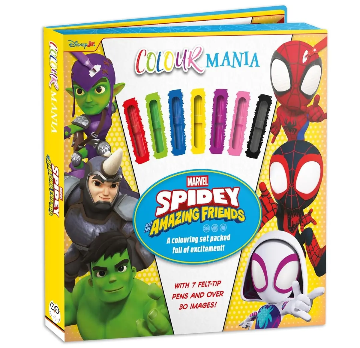 Marvel Spidey And His Amazing Friends With 7 Felt-Tip Pens And Over 30 Images! - Ages 4-6 - Paperback 1