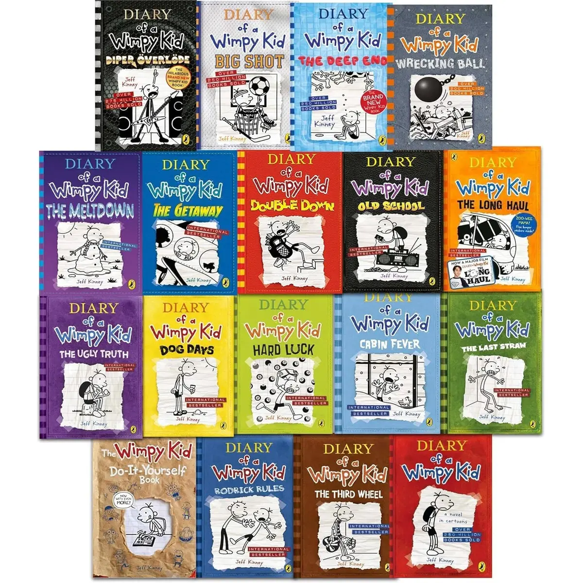 Diary Of A Wimpy Kid By Jeff Kinney: 18 Books Collection Set - Ages 7-12 - Paperback 1