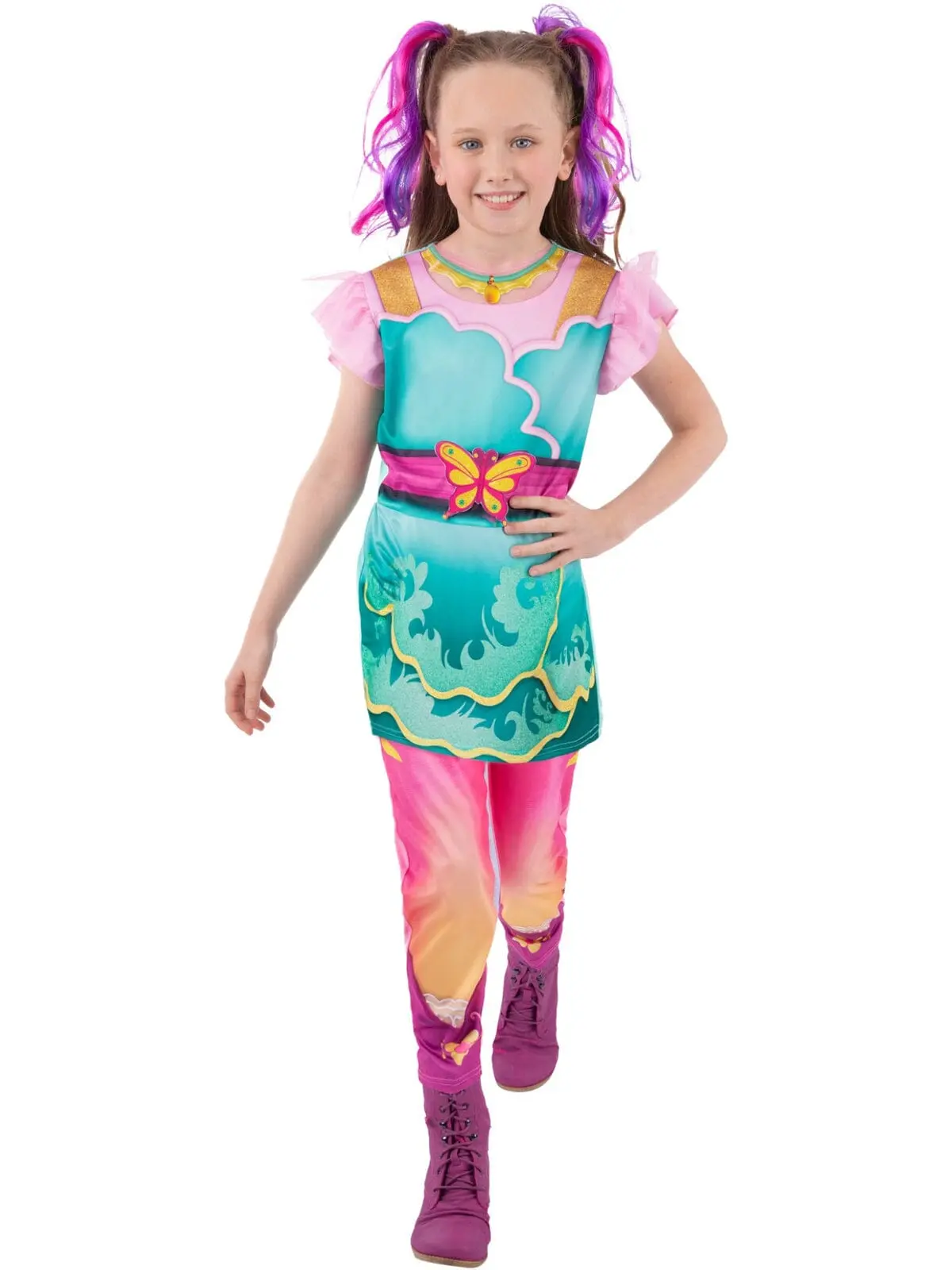 Smiffys Girls Unicorn Academy Costume, Official Kids Jumpsuit With Printed Mock Jacket, Colourful Fantasy Fancy Dress For Book Week, Birthday Parties, Cosplay & Halloween 1