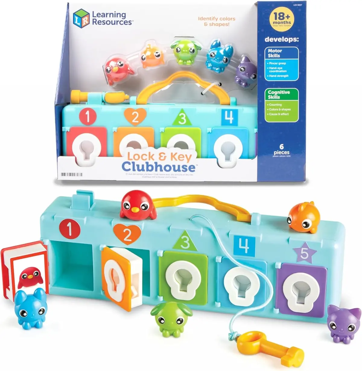Learning Resources Lock & Key Clubhouse - Ages 18 Months+ - Educational Toy 1