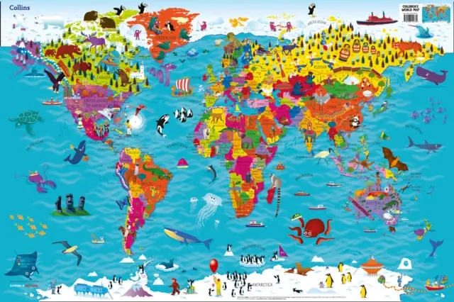 Collins Children's World Wall Map: An Illustrated Poster For Your Wall By Collins Kids 1