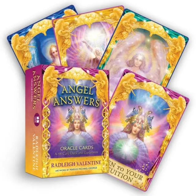 Angel Answers Oracle Cards: A 44-Card Deck And Guidebook By Radleigh Valentine 1