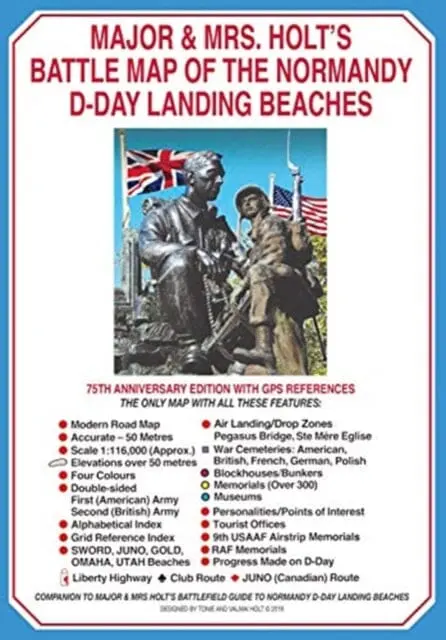 Major & Mrs Holt's Battle Map Of The Normandy D-Day Landing Beaches (Map) By Tonie Holt 1