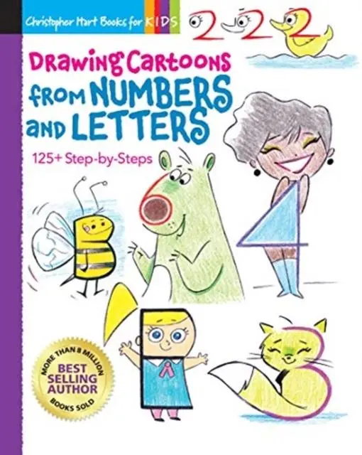 Drawing Cartoons From Numbers And Letters : 125+ Step-By-Steps 1