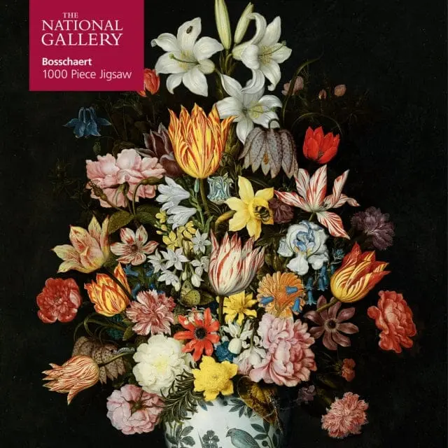 Adult Jigsaw Puzzle National Gallery Bosschaert The Elder: A Still Life Of Flowers  1000-Piece Jigsaw Puzzles By Flame Tree Studio 1