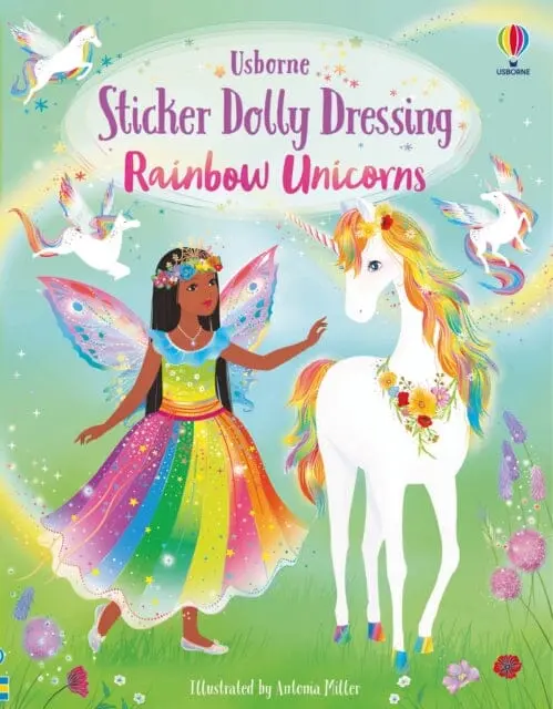 Sticker Dolly Dressing Rainbow Unicorns By Fiona Watt 1