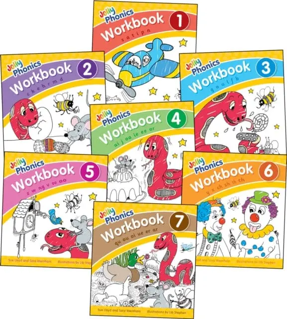 Jolly Phonics Workbooks 1-7: In Precursive Letters (British English Edition) By Sara Wernham 1