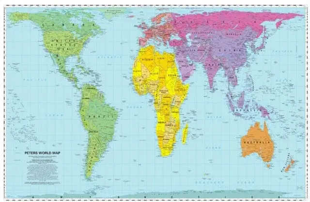 Peters World Map: Folded By Worldview 1