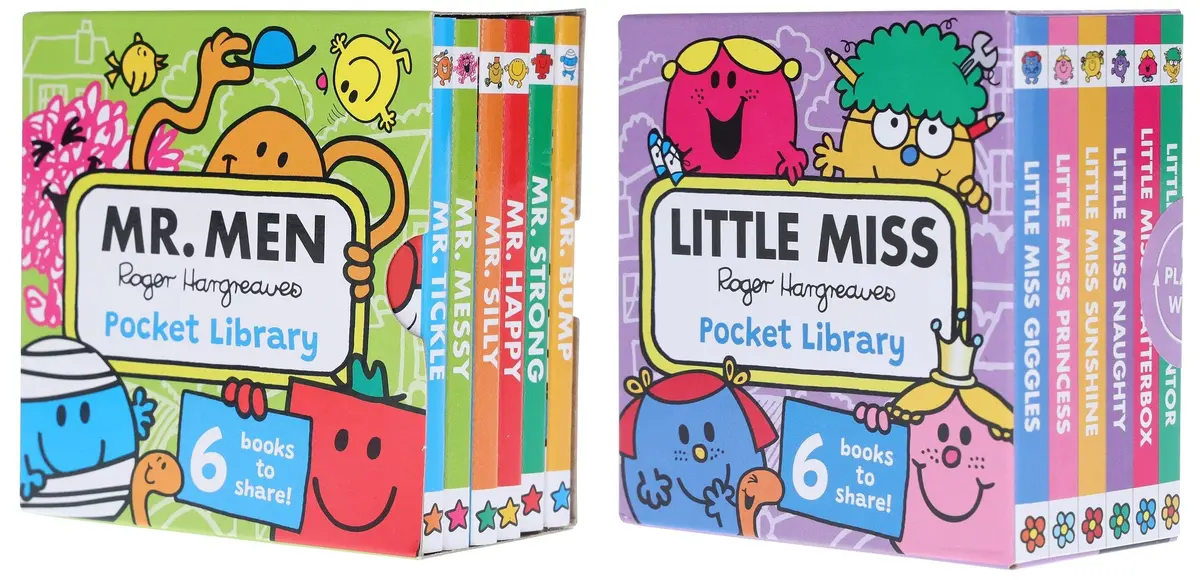 Mr. Men & Little Miss: Pocket Library By Roger Hargreaves 12 Mini Books Collection Box Set - Ages 1-5 - Board Book 1