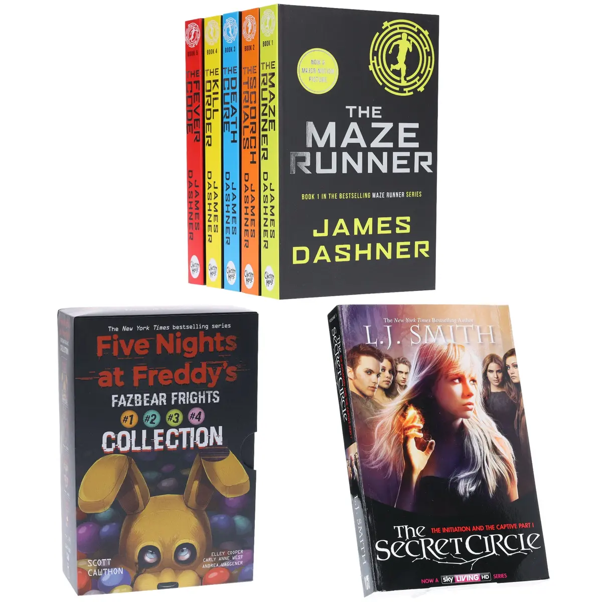 The Maze Runner, Five Nights At Freddys Fazbear Frights & The Secret Circle (Part 1) Collection: 10 Books Set - Ages 11+ - Paperback 1