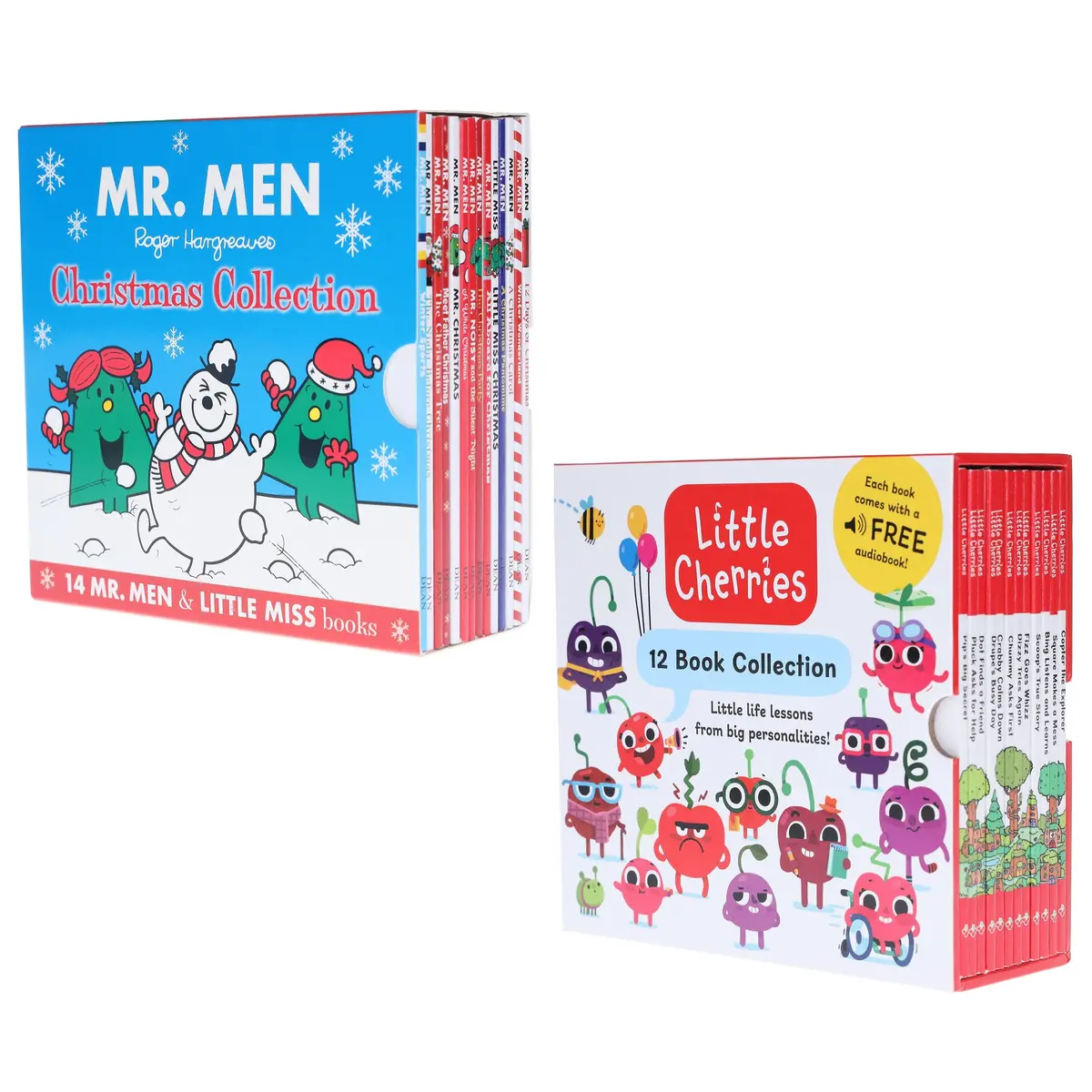 Mr Men Christmas Collection & Little Cherries Little Life Lessons From Big Personalities: 26 Books Collection Box Set - Ages 0-5 - Paperback 1