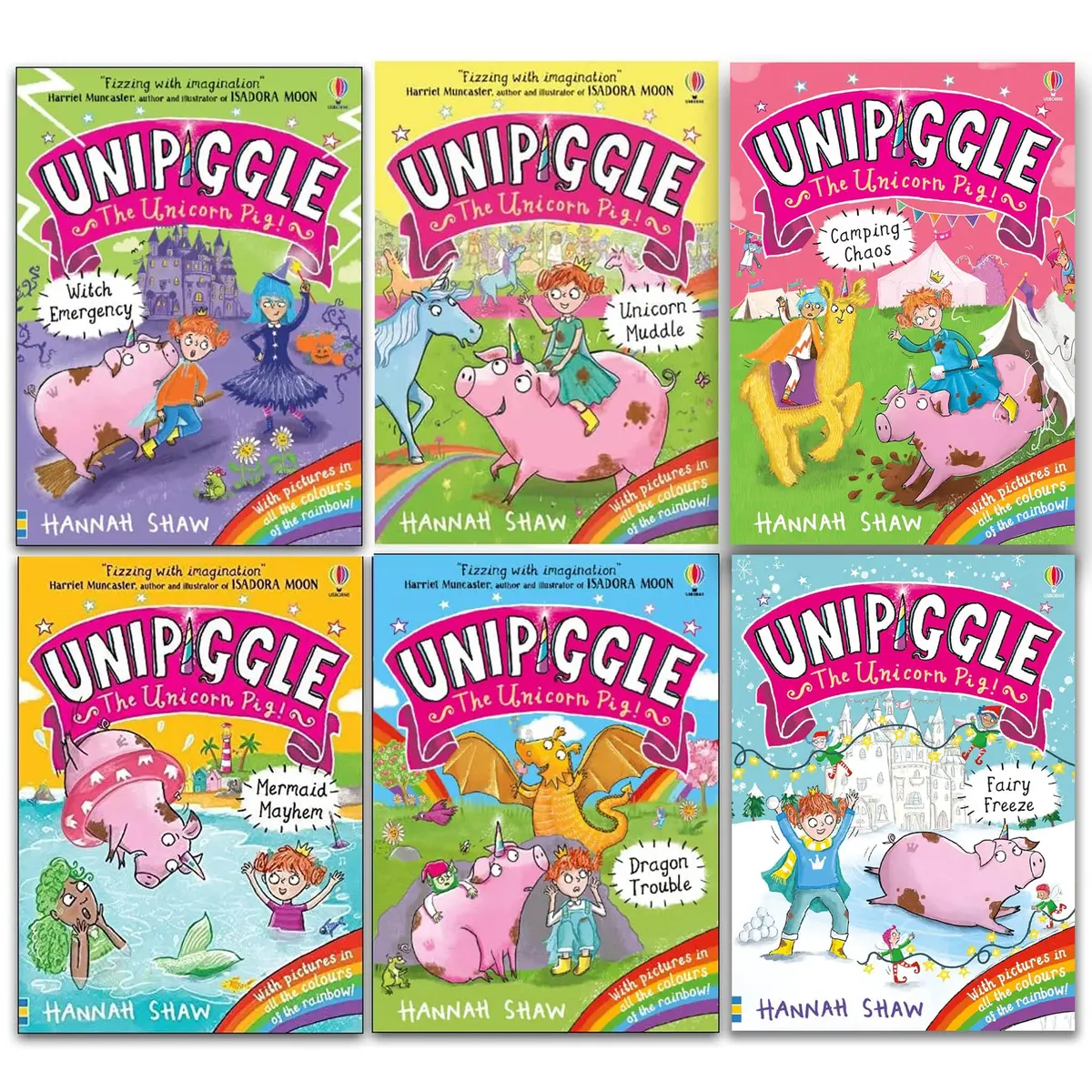 Damaged - Unipiggle The Unicorn Pig Series By Hannah Shaw 6 Books Collection Set - Ages 6-9 - Paperback - T 41 1