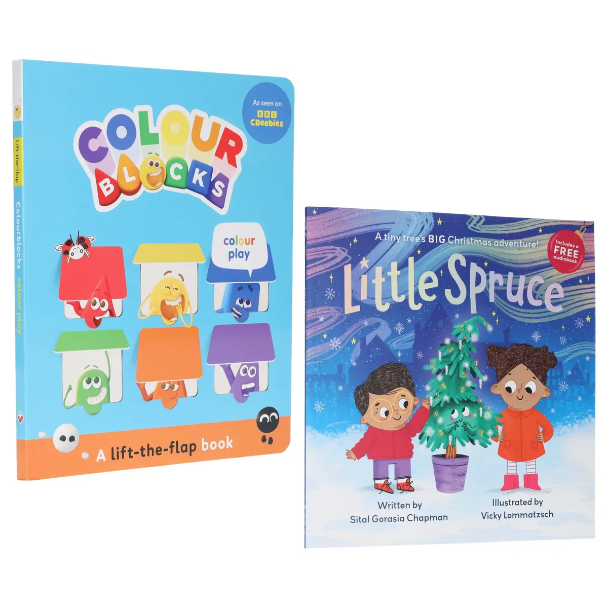 Little Spruce: A Tiny Tree’S Big Christmas Adventure & Colourblocks Colour Play: A Lift The Flap 2 Books Collection Set - Ages 3-6 -  Board Book/Paperback 1