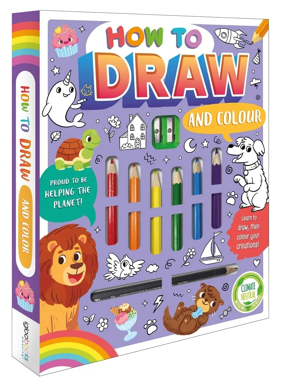 How To Draw And Colour Book With Colouring Pens (Learn To Draw, Then Colour Your Creations!) - Ages 3-6 - Paperback 1