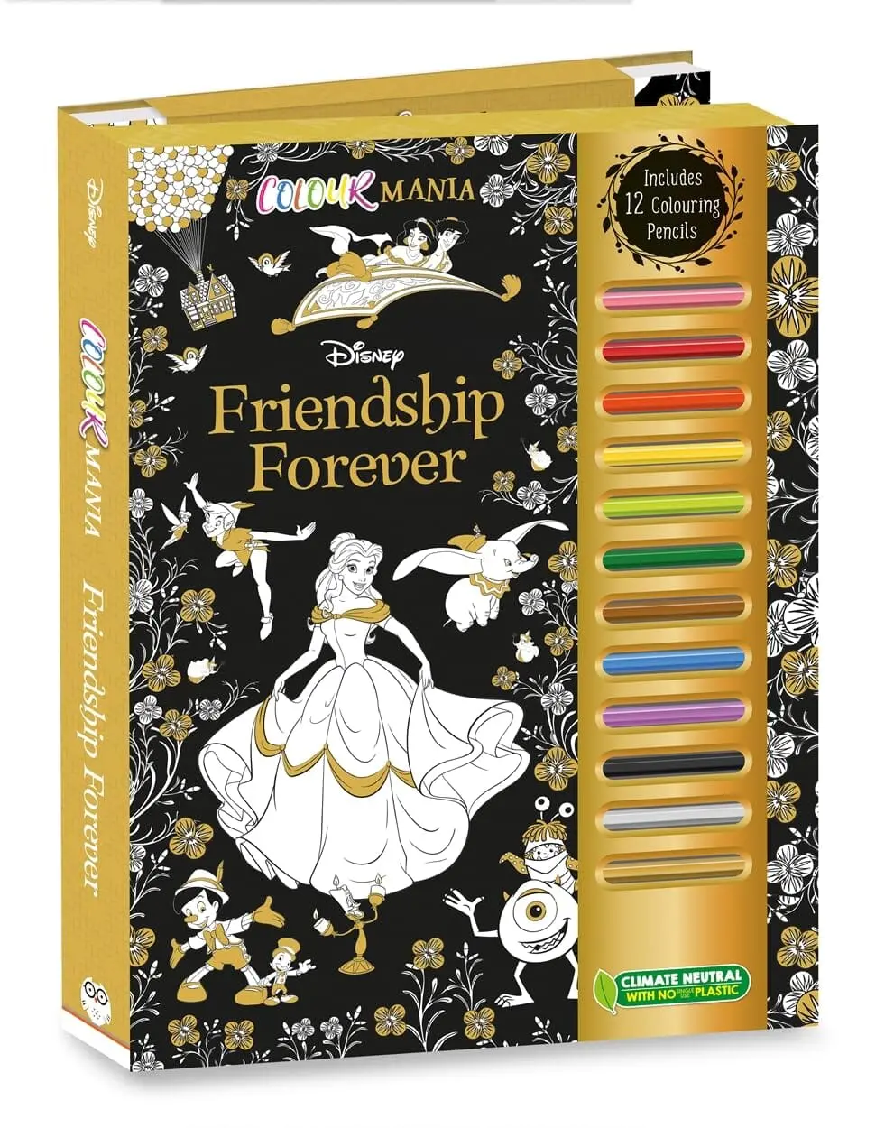Disney: Friendship Forever Colouring Book (Art Folder Including 12 Colouring Pencils!) - Ages 10-18 - Paperback 1