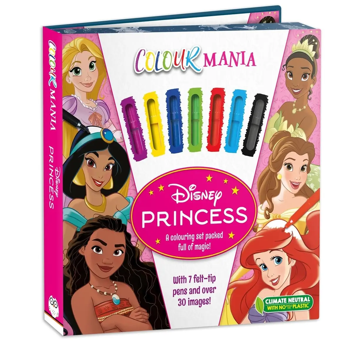 Disney Princess: Colourmania: A Colouring Set Packed Full Of Magic With 7 Felt-Tip Pens And Over 30 Images! - Ages 7-11 - Paperback 1