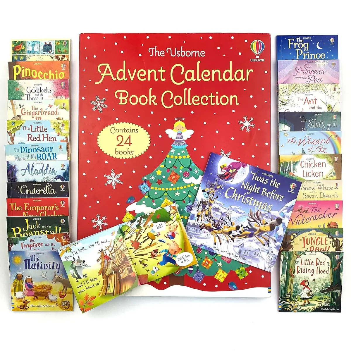 Usborne Advent Christmas Calendar Book (Red): 24 Books Collection Set - Ages 3+ - Paperback 1