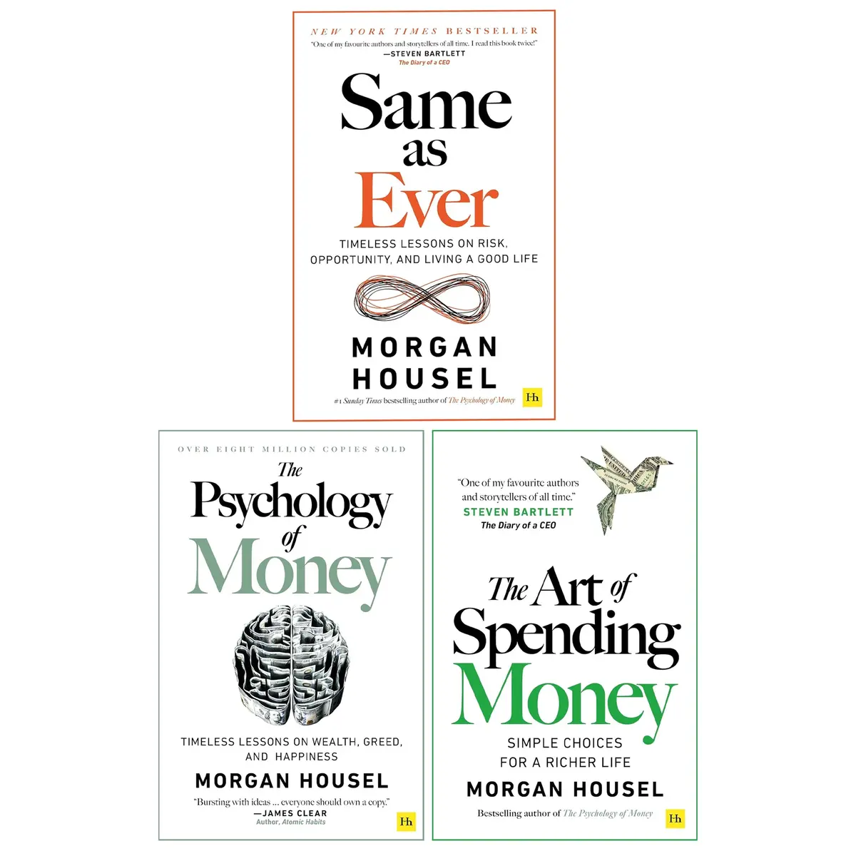 The Psychology Of Money, The Art Of Spending Money & Same As Ever By Morgan Housel 3 Books Collection Set - Non Fiction - Paperback 1