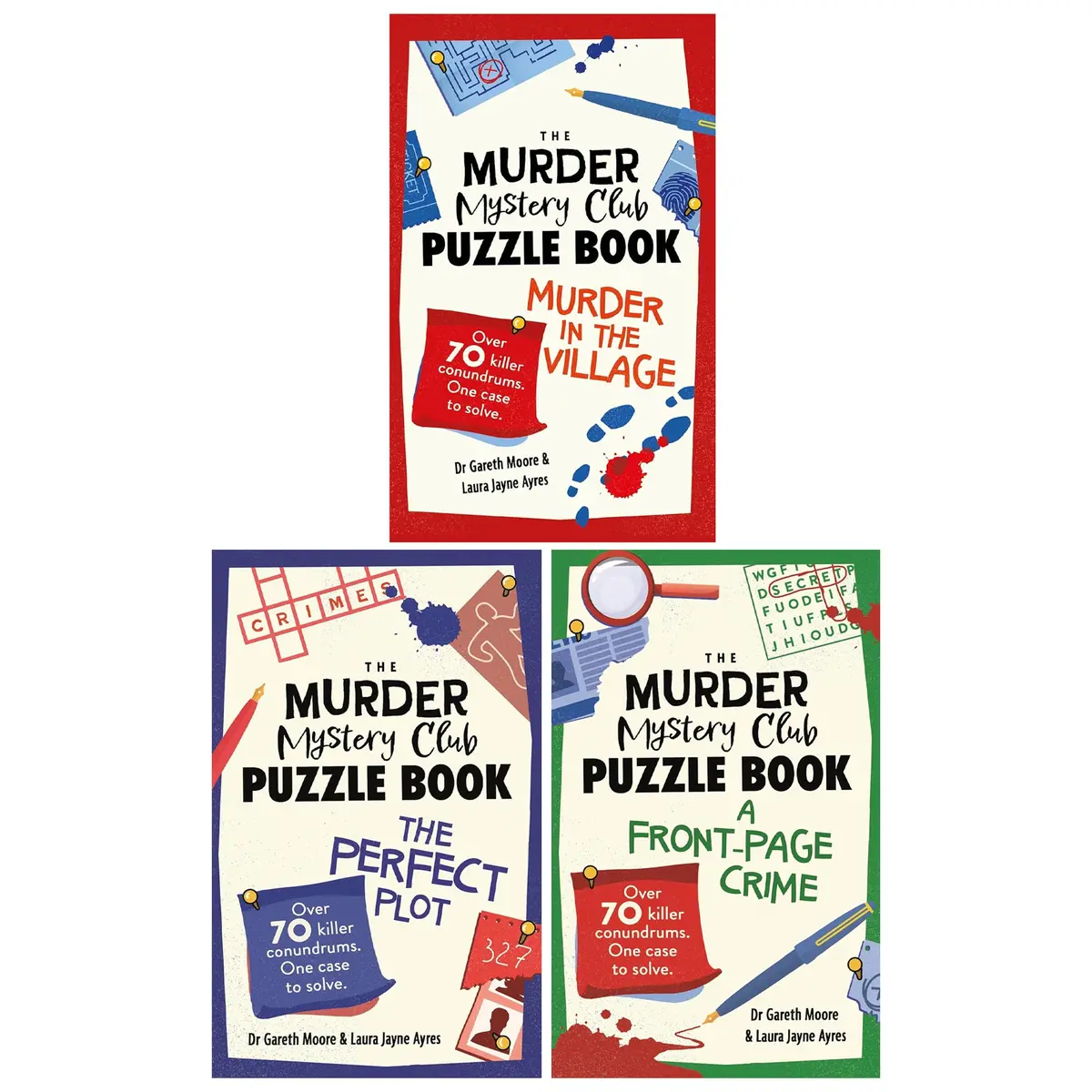 The Murder Mystery Club Puzzle Book Series By Gareth Moore & Laura Jayne Ayres 3 Books Collection Set - Non Fiction - Paperback 1