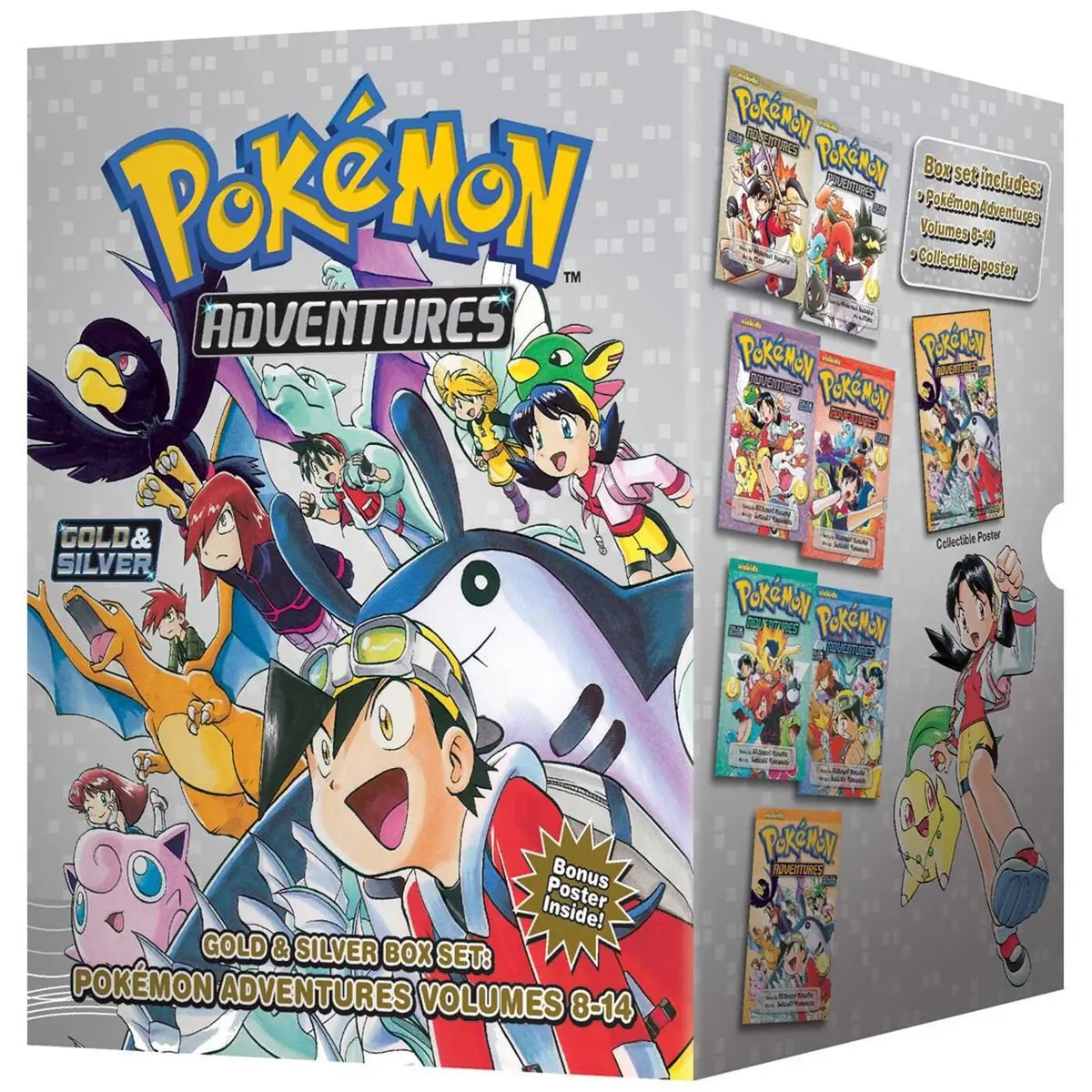 Pokemon Adventures (Vols. 8-14) Gold & Silver Box Set By Hidenori Kusaka - Manga - Paperback 1