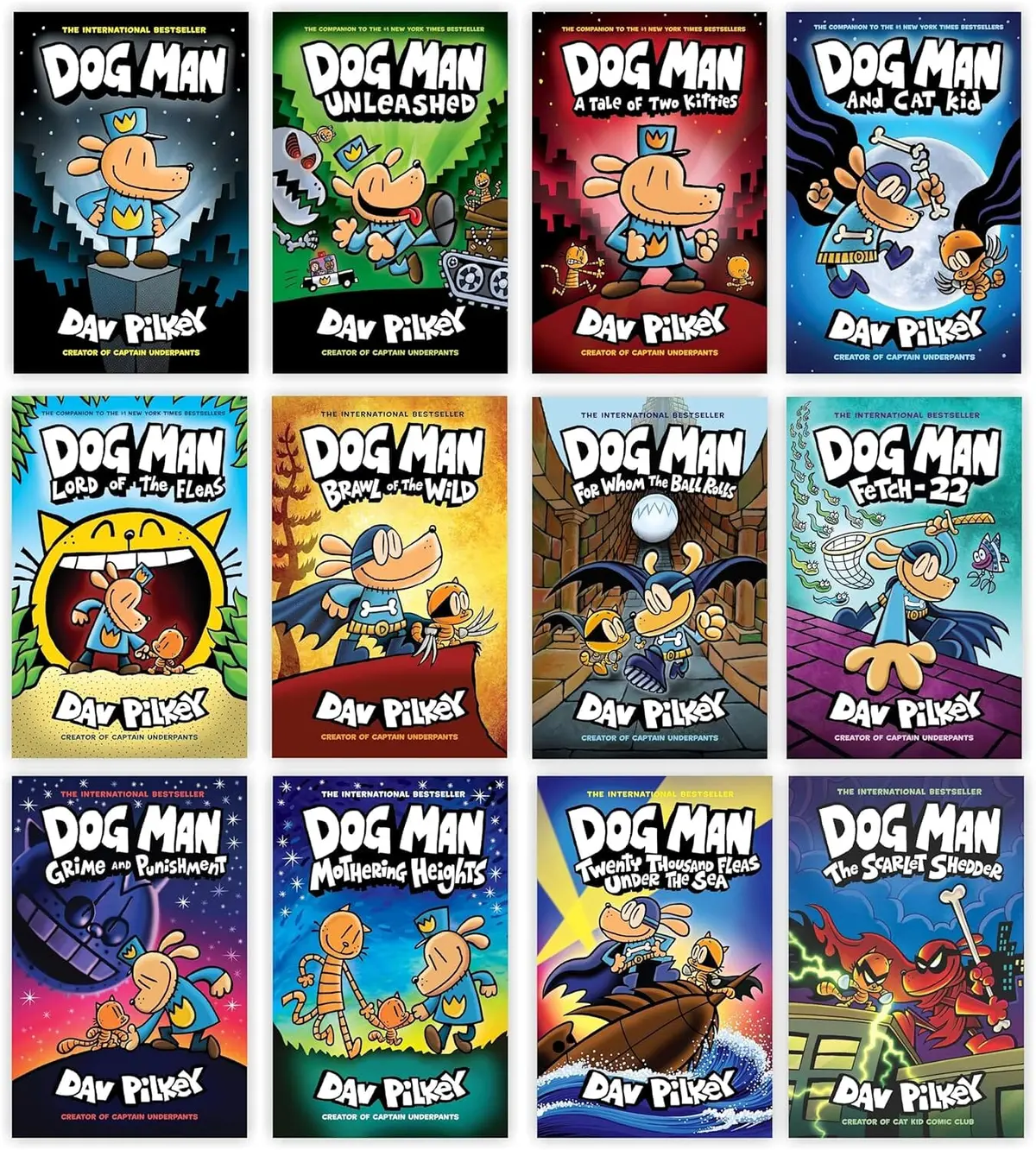 Dog Man (Book 1-12) By Dav Pilkey 12 Books Collection Set - Ages 6-12 - Paperback 1