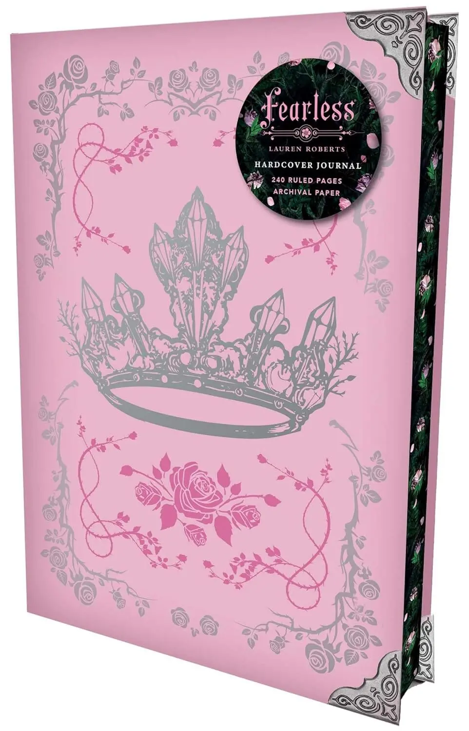 Fearless Journal (The Powerless Trilogy By Lauren Roberts) 240 Ruled Pages, Archival Paper, Metal Corners, Velvet Ribbon & Sprayed Edges - Hardcover 1