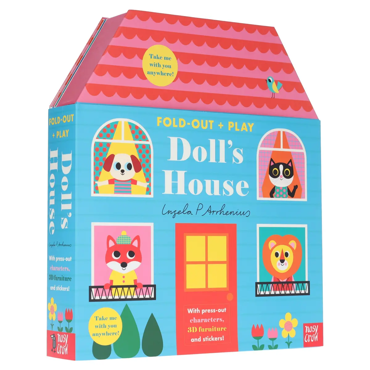 Fold-Out + Play: Doll's House: Build Your Own 3D House With Interactive Play Pieces And Stickers By Ingela P Arrhenius - Ages 4-7 - Board Book 1