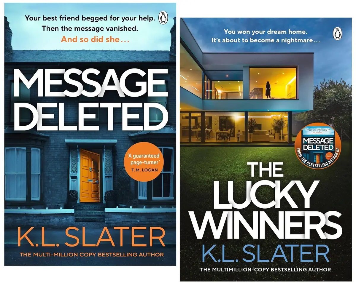 K. L. Slater Novels (Message Deleted & The Lucky Winners) 2 Books Set - Fiction - Paperback 1