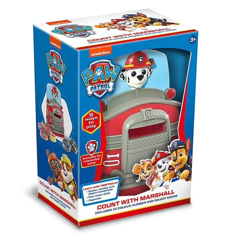 Paw Patrol Count With Marshall: Includes 10 Colour, Number And Object Coins - Ages 3+ - Educational Toy 1