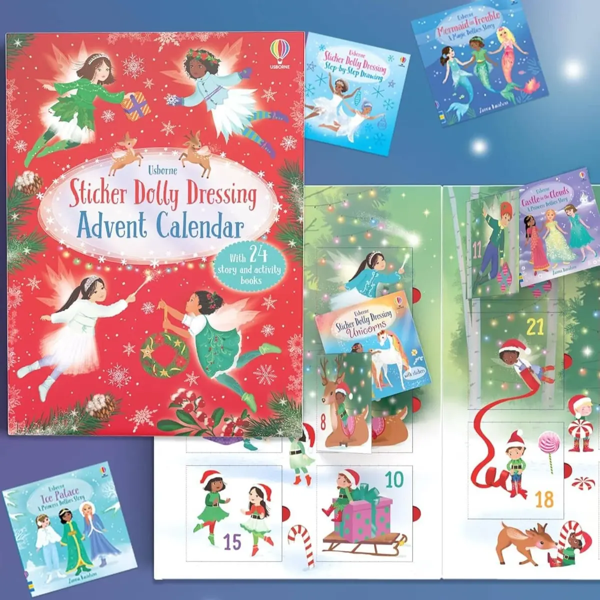 Sticker Dolly Dressing Christmas Advent Calendar: A Festive Collection Of Dress Up Sticker Dolls, Puzzles, And Other Activity Books - Ages 5+ - Paperback 1
