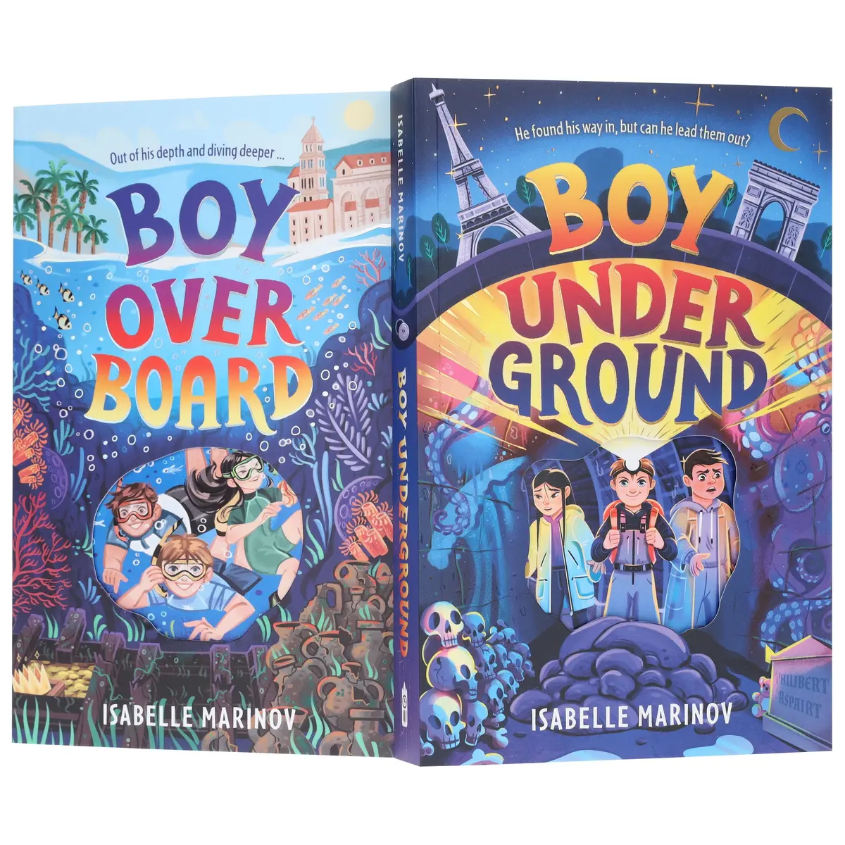Isabelle Marinov Collection (Boy Underground & Boy Overboard) 2 Books Set - Ages 9-14 - Paperback 1