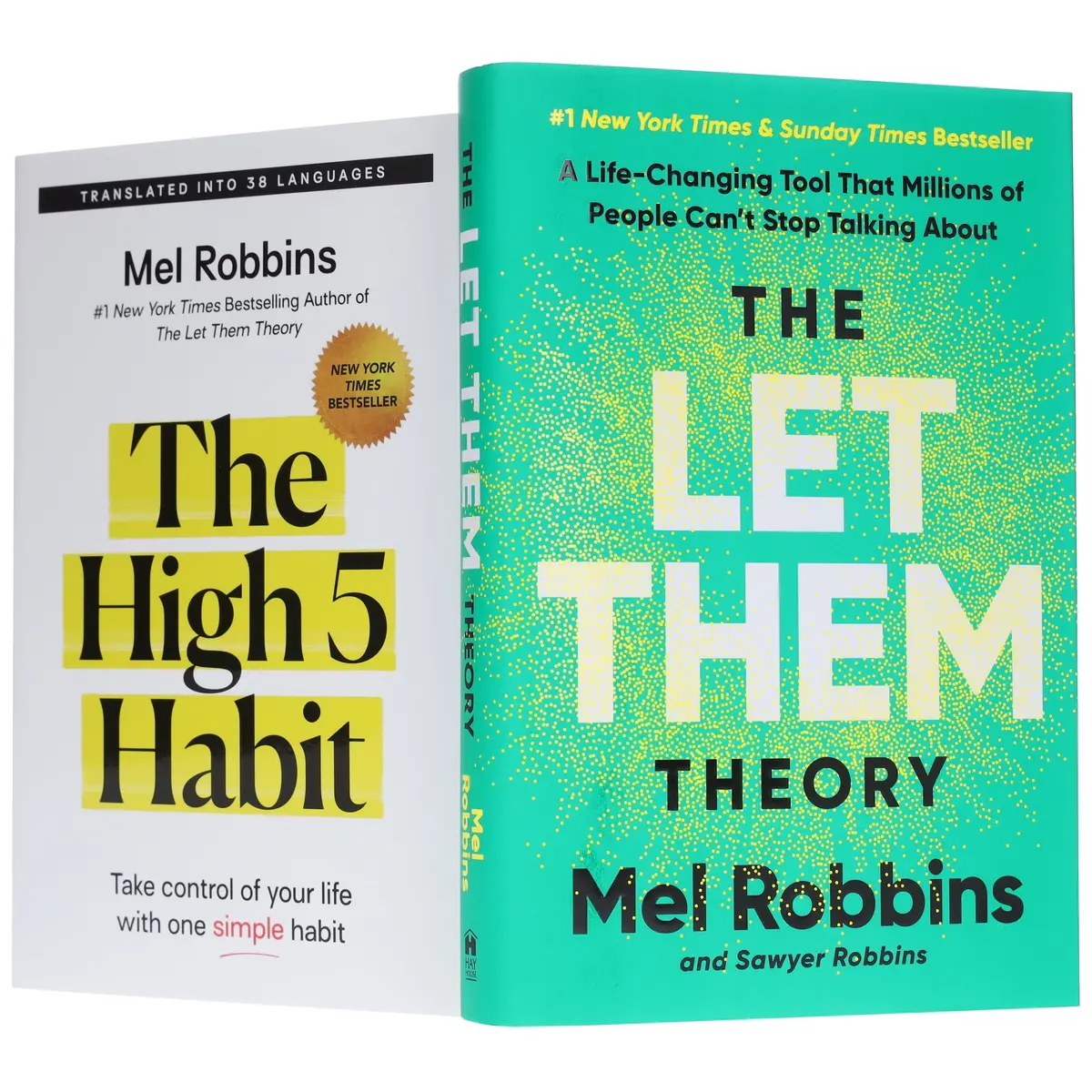 The Let Them Theory & The High 5 Habit By Mel & Sawyer Robbins 2 Books Collection Set - Non Fiction - Paperback/Hardback 1