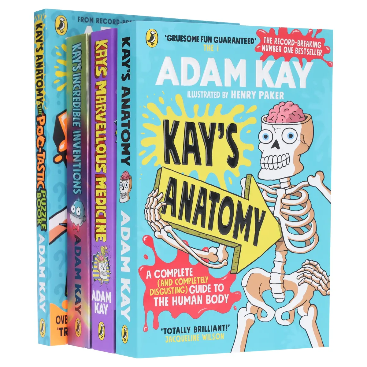 Adam Kay's Incredible Inventions, Marvellous Medicine, Anatomy & The Poo-Tastic Puzzle Book: 4 Books Collection Set - Ages 7+ - Paperback 1