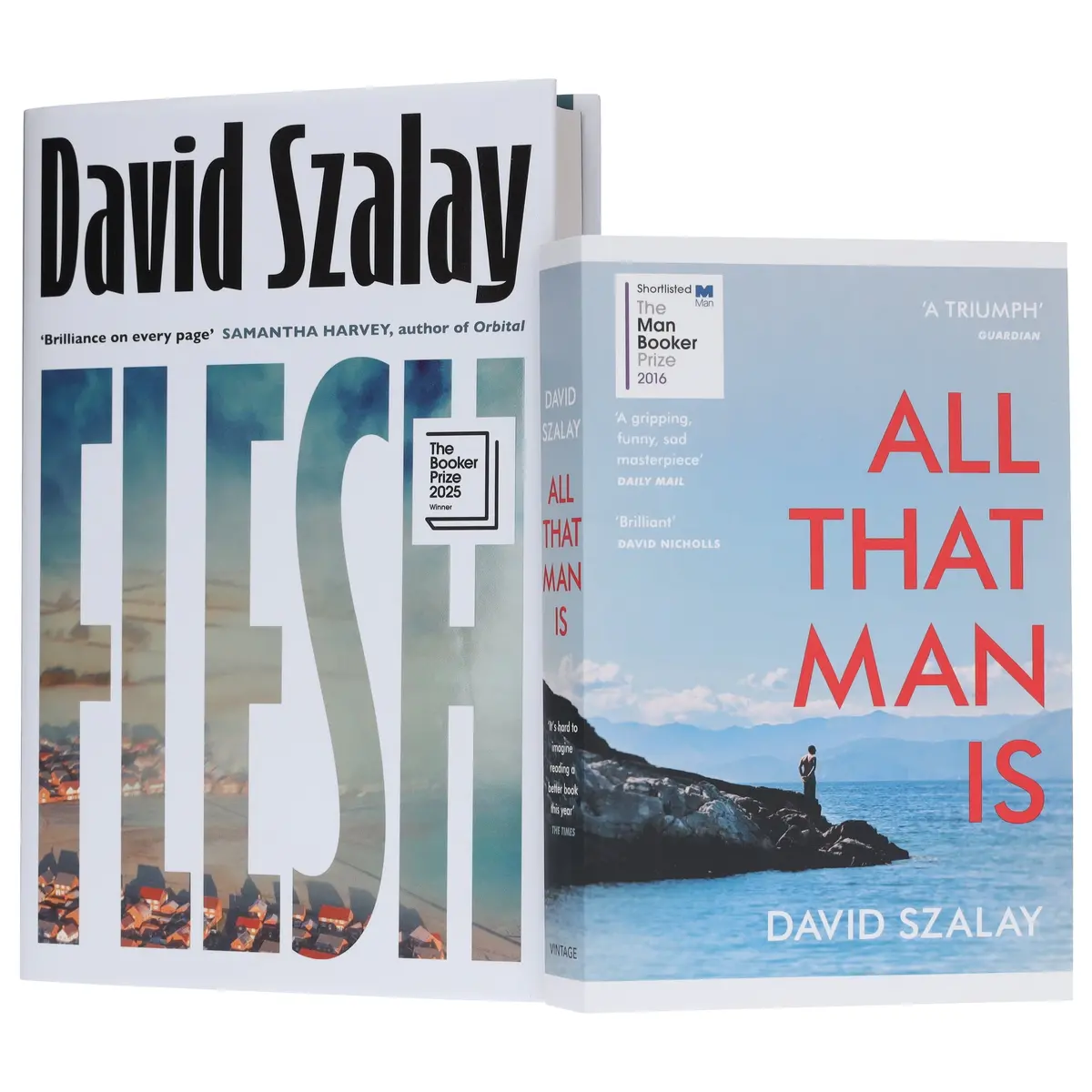 David Szalay Collection (All That Man Is & Flesh) 2 Books Set - Fiction - Paperback/Hardback 1