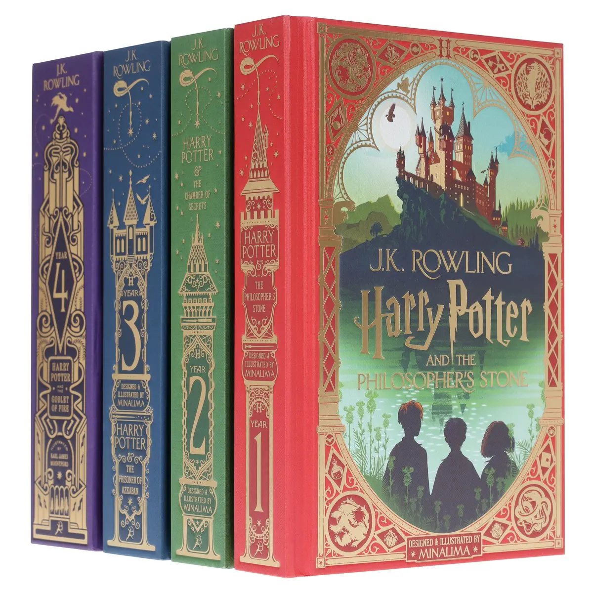 Harry Potter Minalima & Interactive Collectors Edition (Volume 1-4) By J.K. Rowling: 4 Books Collection Set – Ages 9+ – Hardback 1