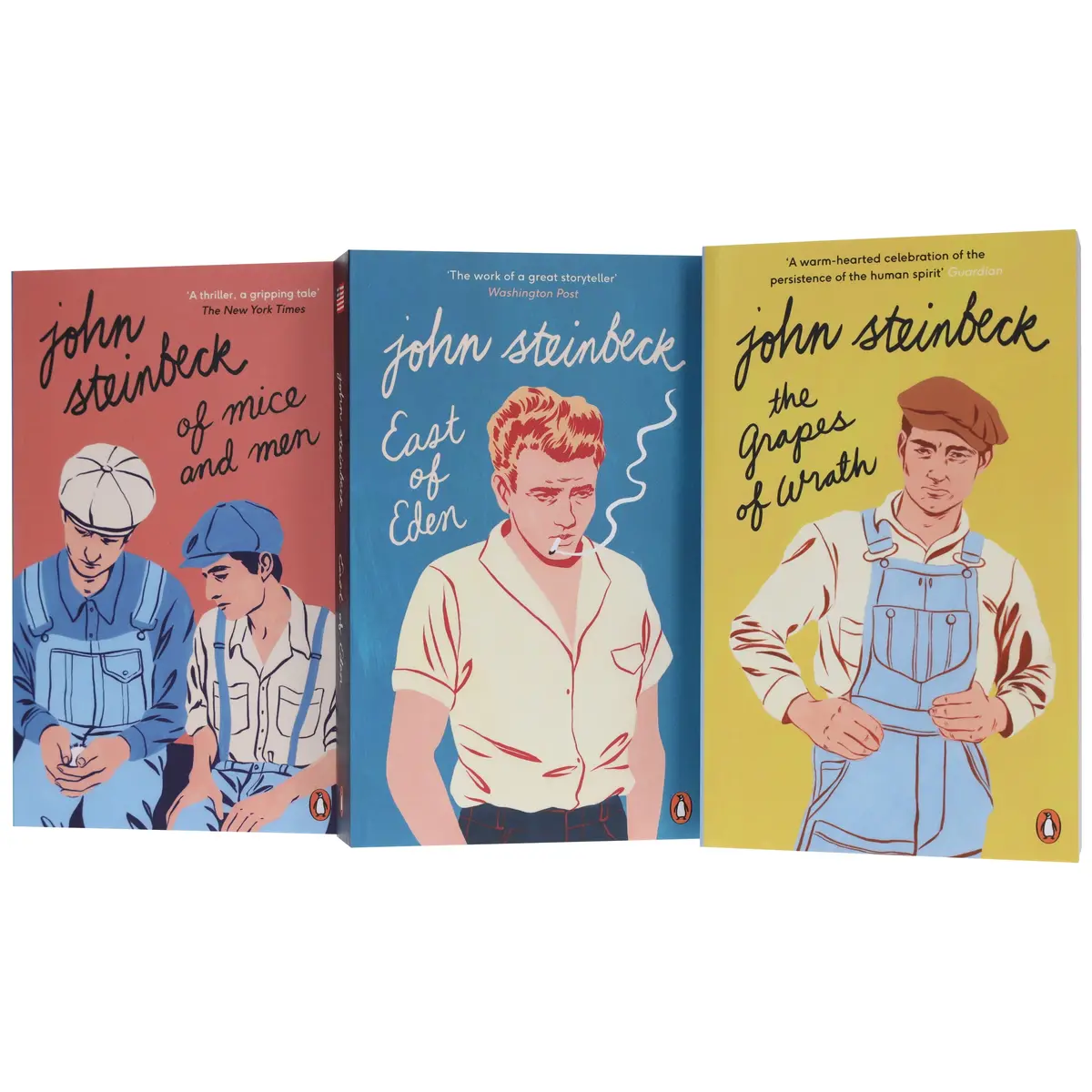John Steinbeck Collection (The Grapes Of Wrath, East Of Eden, Of Mice And Men) 3 Books Set - Fiction - Paperback 1