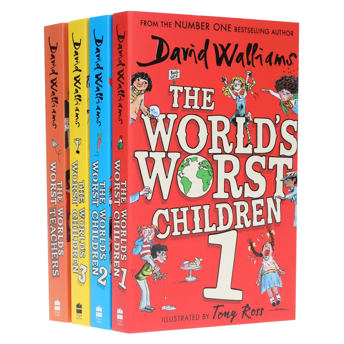 The World's Worst Children Series By David Walliams: Illustrated 4 Books Collection Set - Ages 7-12 -Paperback 1