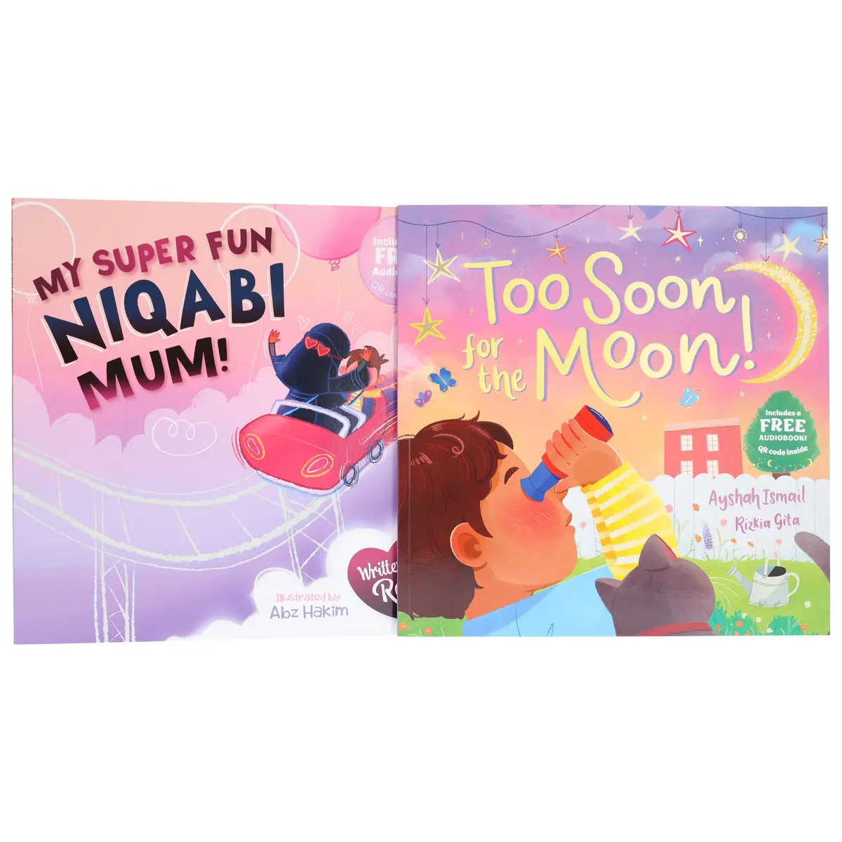 Too Soon For The Moon & My Super Fun Niqabi Mum By Ayshah Ismail & Red Illustrated 2 Picture Books Collection Set - Ages 3+ - Paperback 1