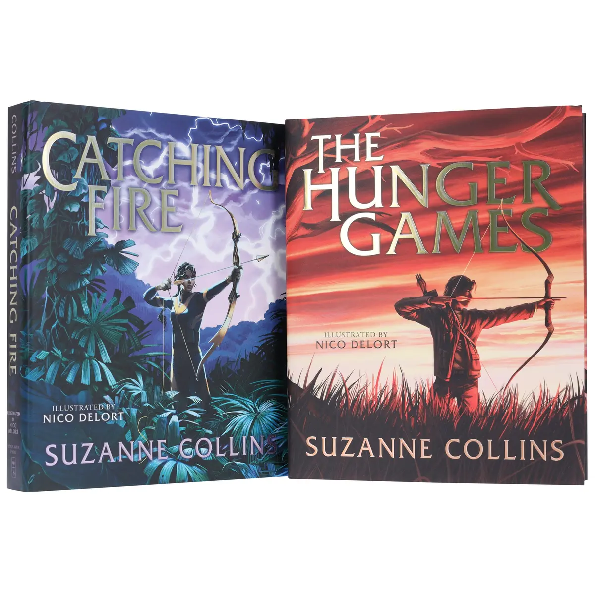 The Hunger Games (Illustrated Edition) By Suzanne Collins 2 Books Collection Set - Ages 12+ - Hardback 1