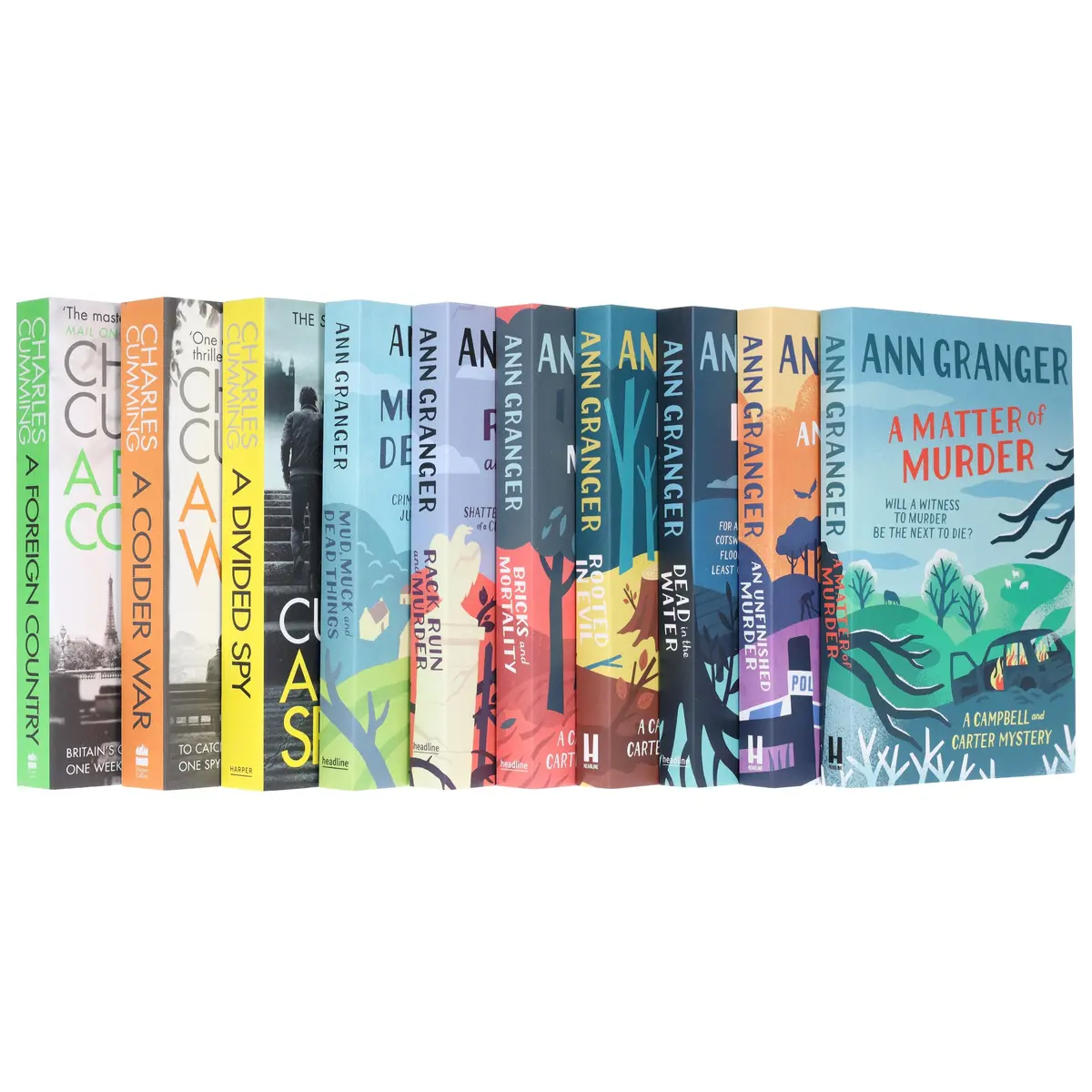 British Spy & Mystery Crime Series Bundle By Ann Granger & Charles Cumming: 10 Book Set – Fiction – Paperback 1