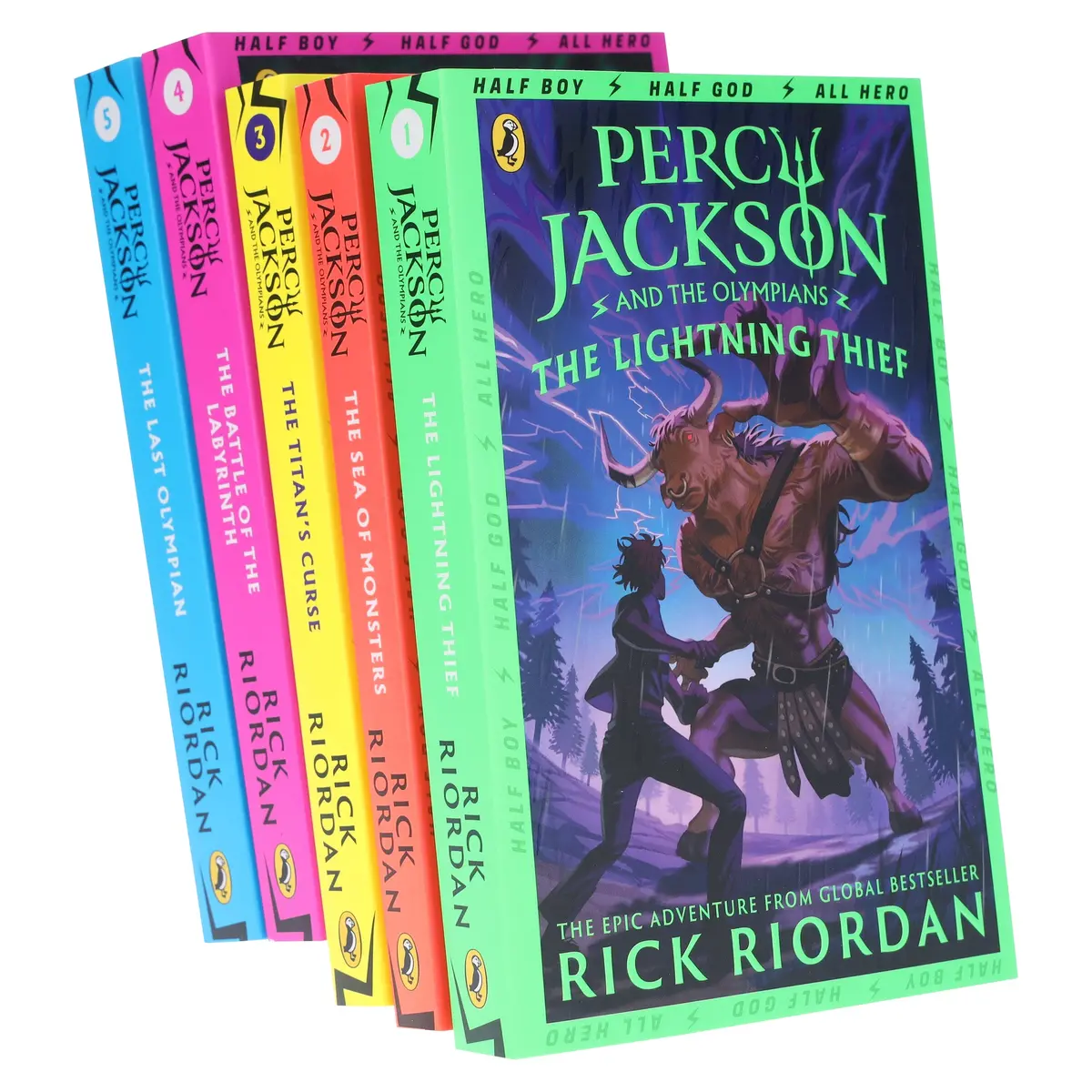 Percy Jackson And The Olympians Series By Rick Riordan 5 Books Collection Set - Ages 9+ - Paperback 1