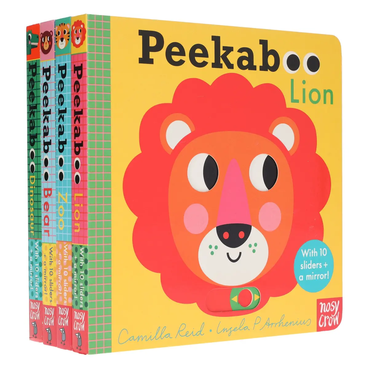 Peekaboo: Lion, Zoo, Bear & Dinosaur By Camilla Reid Illustrated 4 Books Collection Set - Ages 0-5 - Board Book 1