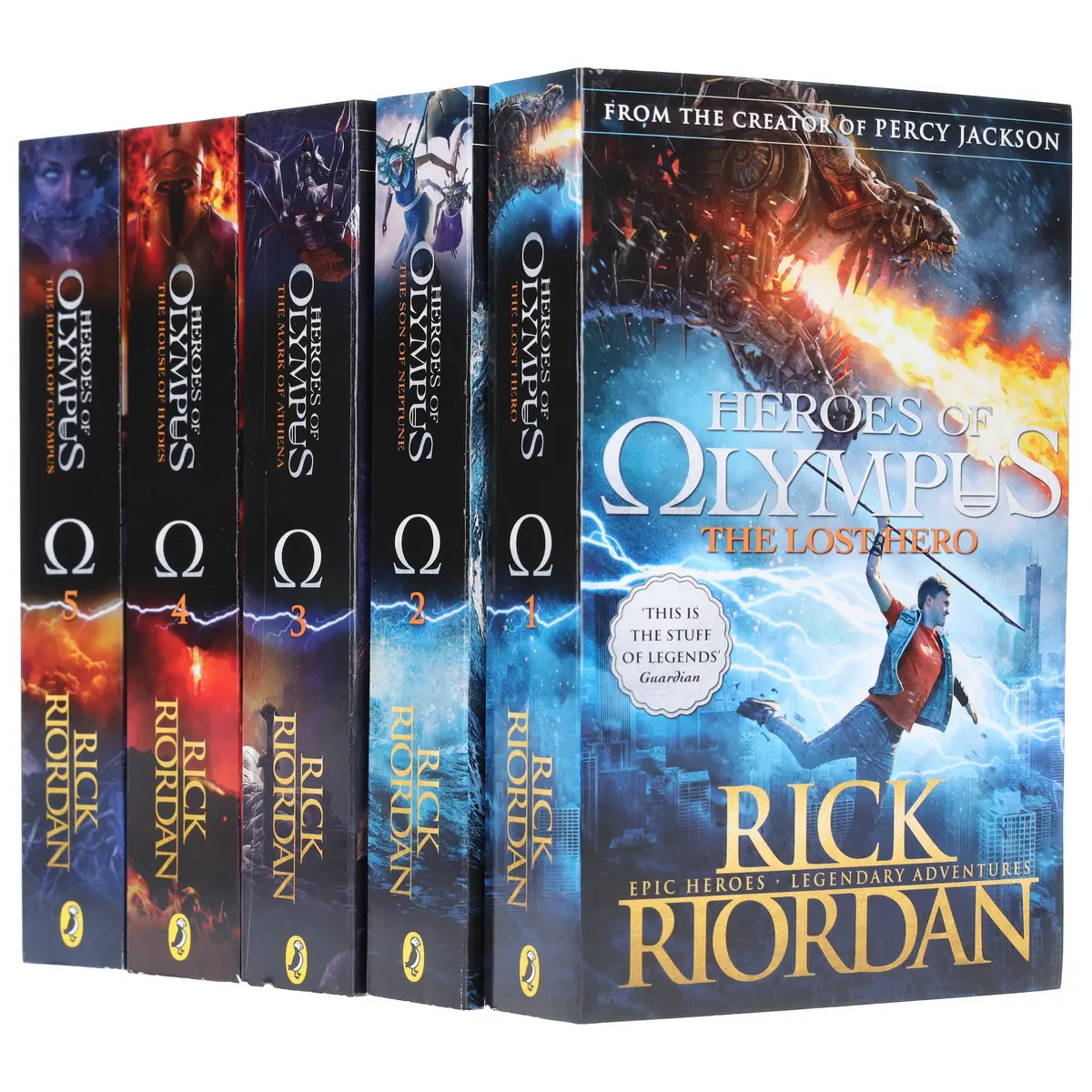 Damaged - Heroes Of Olympus By Rick Riordan Complete Collection 5 Books Set - Age 9-14 - Paperback - T 37 1