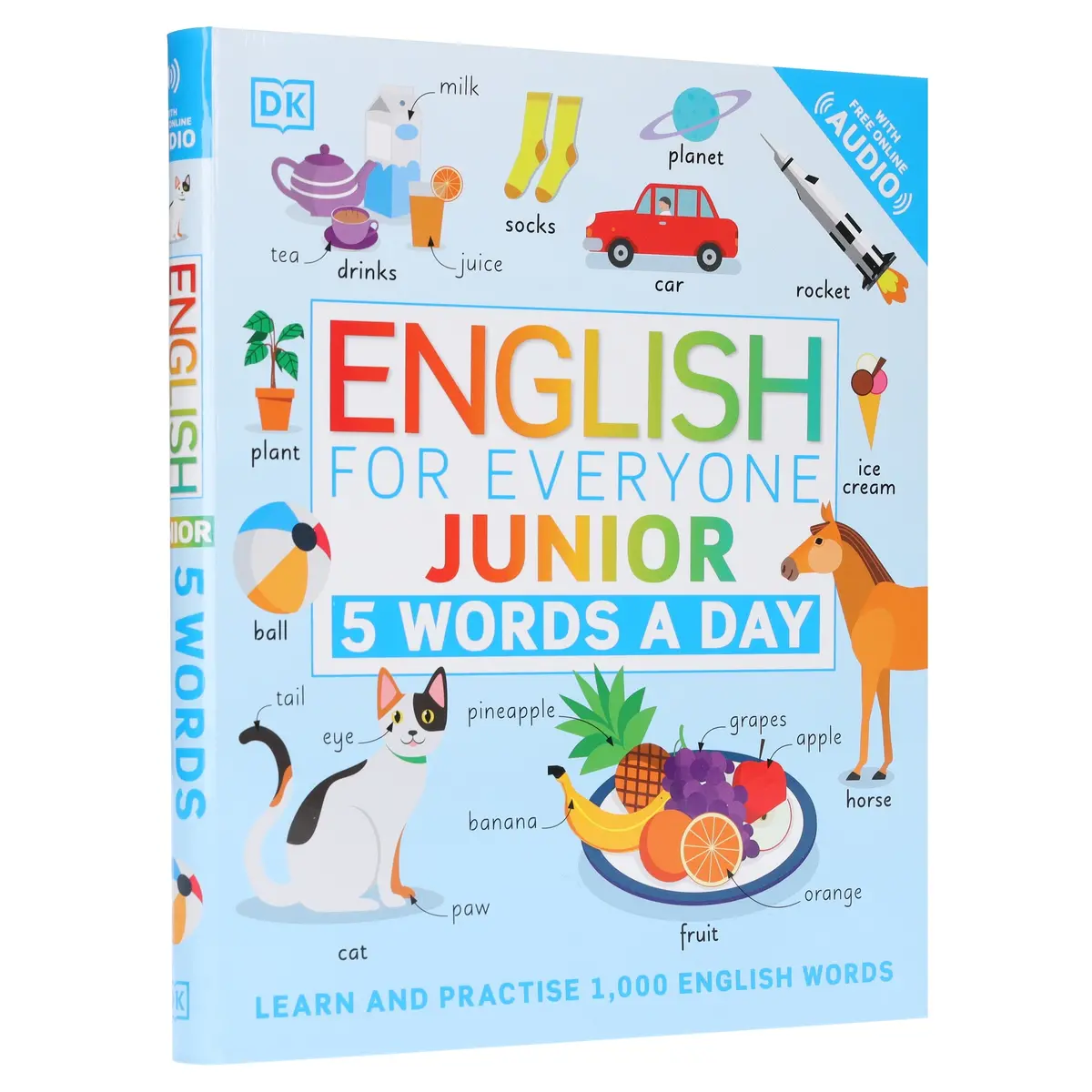 English For Everyone Junior 5 Words A Day: Learn And Practise 1,000 English Words - Ages 6-9 - Flexibound 1