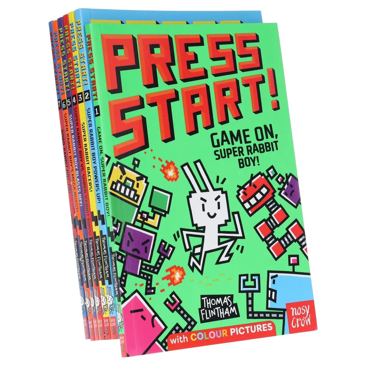 Press Start! Series By Thomas Flintham 7 Books Full-Colour Graphic Novels Collection Set - Ages 5+ - Paperback 1