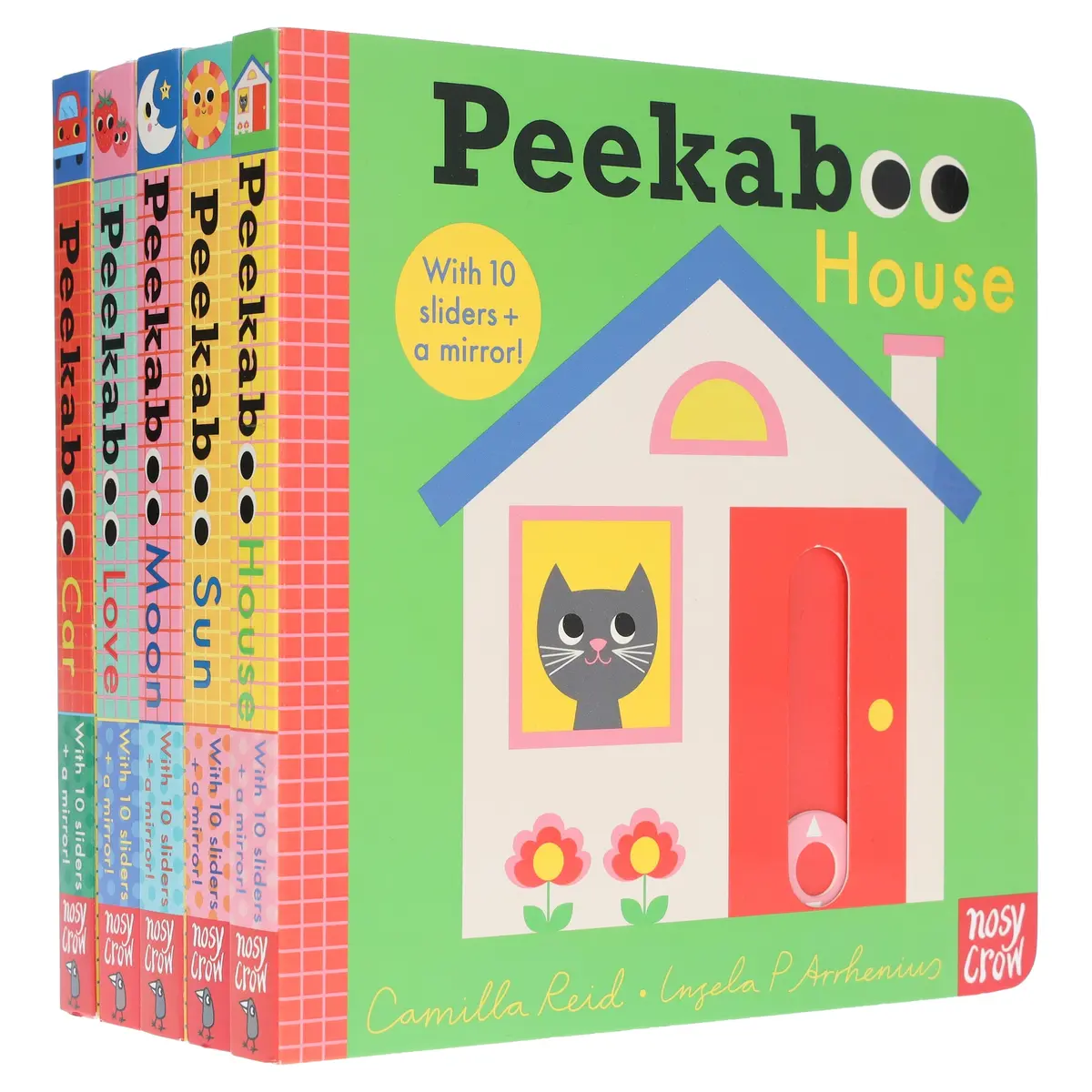 Peekaboo: House, Sun, Moon, Love & Car By Camilla Reid Illustrated 5 Books Collection Set - Ages 0-5 - Board Book 1