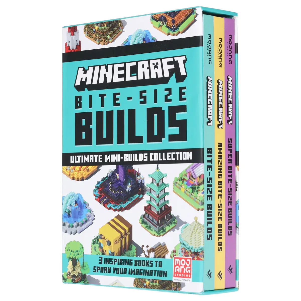 Minecraft Bite-Size Builds By Mojang Ab 3 Books Collection Box Set - Ages 7+ - Hardback 1